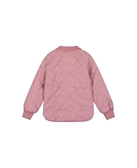 Deux par Little and Big Girl 6-14 Quilted Raglan Sleeve Jacket Mauve