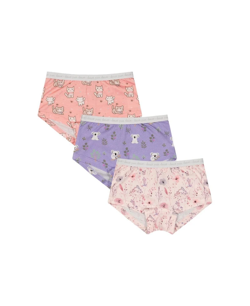 Deux par Deux Little and Big Boy (6-12)Boxer Pack Of 3 Holiday Prints