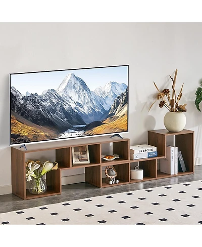 Streamdale Furniture 2-Piece Modular Cube Tv Stand and Media Console 55.1'' x 11.8'' x 17.1