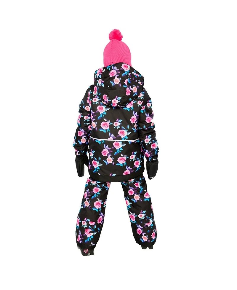 Deux par Deux Toddler Girls (2T-5T) Two Piece Play Snowsuit Rose Print