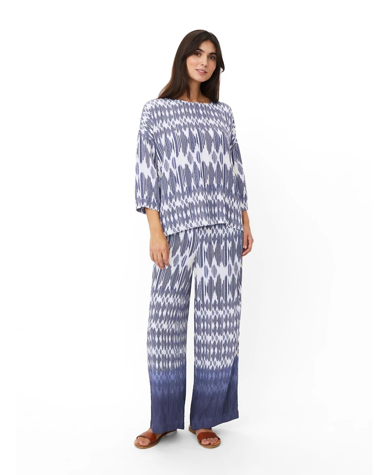 Masai Copenhagen Women's Mabecca Printed Fluid Drape Blouse