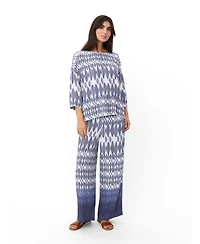 Masai Copenhagen Women's Mabecca Printed Fluid Drape Blouse