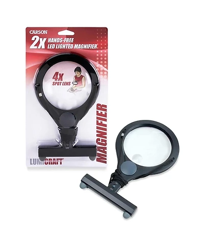 Carson Lc-15 LumiCraft Magnifier, 2x Hands Free with 4x Bi-Focal Spot Lens
