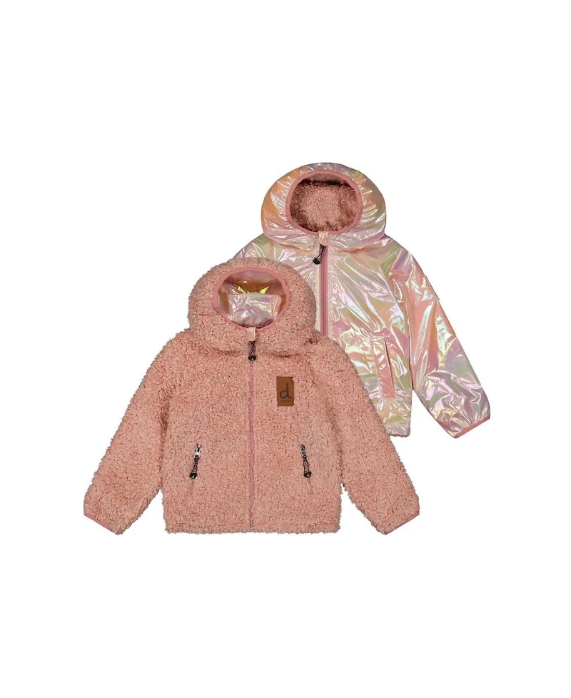 Deux par Toddler Girl(2T-5T) Reversible Mid-Season Jacket
