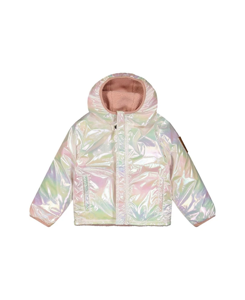 Deux par Deux Toddler Girl (2T-5T) Reversible Mid-Season Jacket