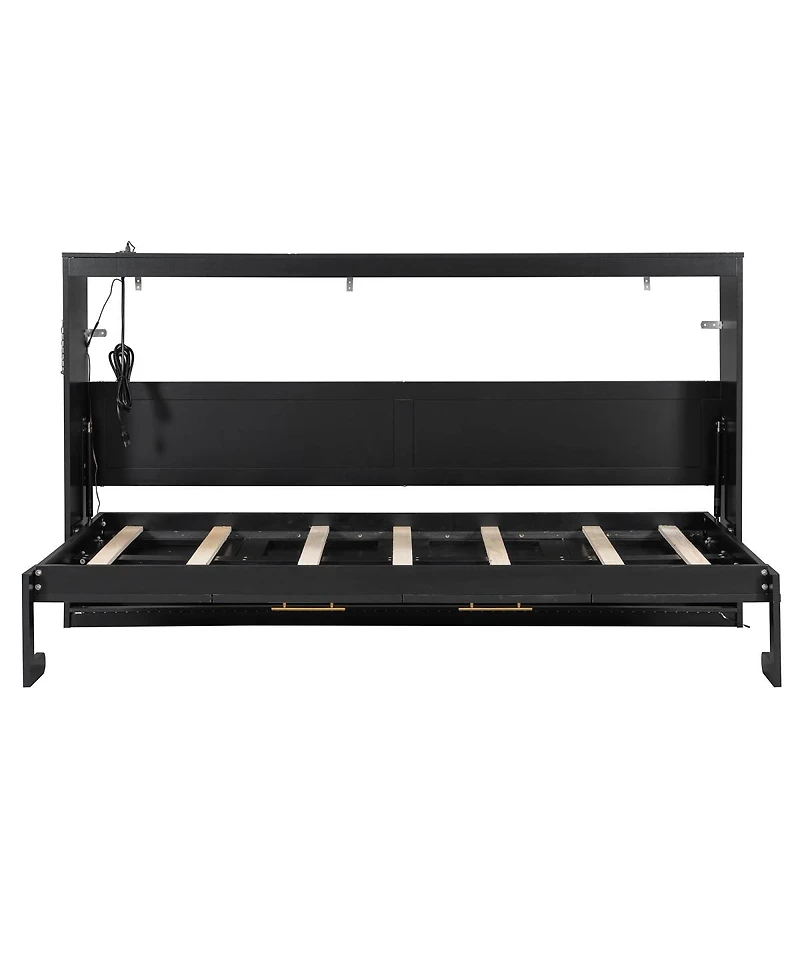 Streamdale Furniture Modern Murphy Bed with Led, Usb