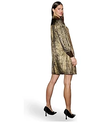 Yumi Women's Luminous Bow-Tie Shirt Dress