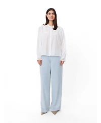 Masai Copenhagen Women's Maizoria Mandarin Collar Blouse