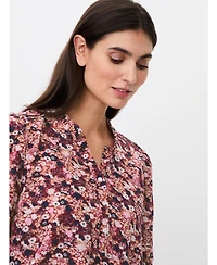 Masai Copenhagen Women's Mabrenitha Floral Mandarin Collar Blouse