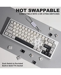 Lisen AL66 Wireless Mechanical Keyboard Compatible With Windows And Mac