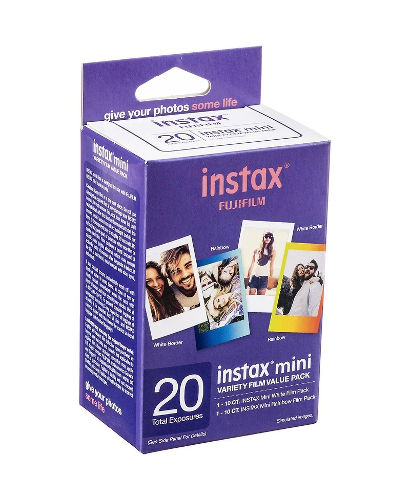 Fujifilm Instax Mini Instant Film Variety Value Pack, 20 Exposures, 2-Pack, Bundle with Photo Album