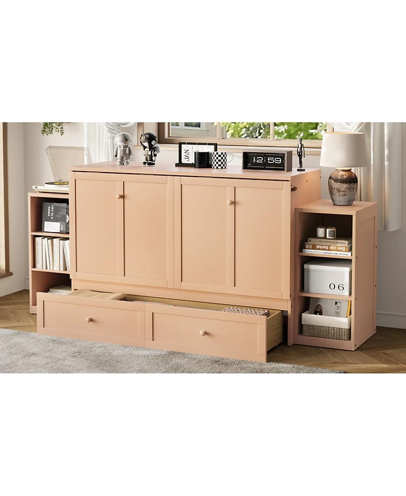 Streamdale Furniture Murphy Bed with Storage Drawers and Shelves