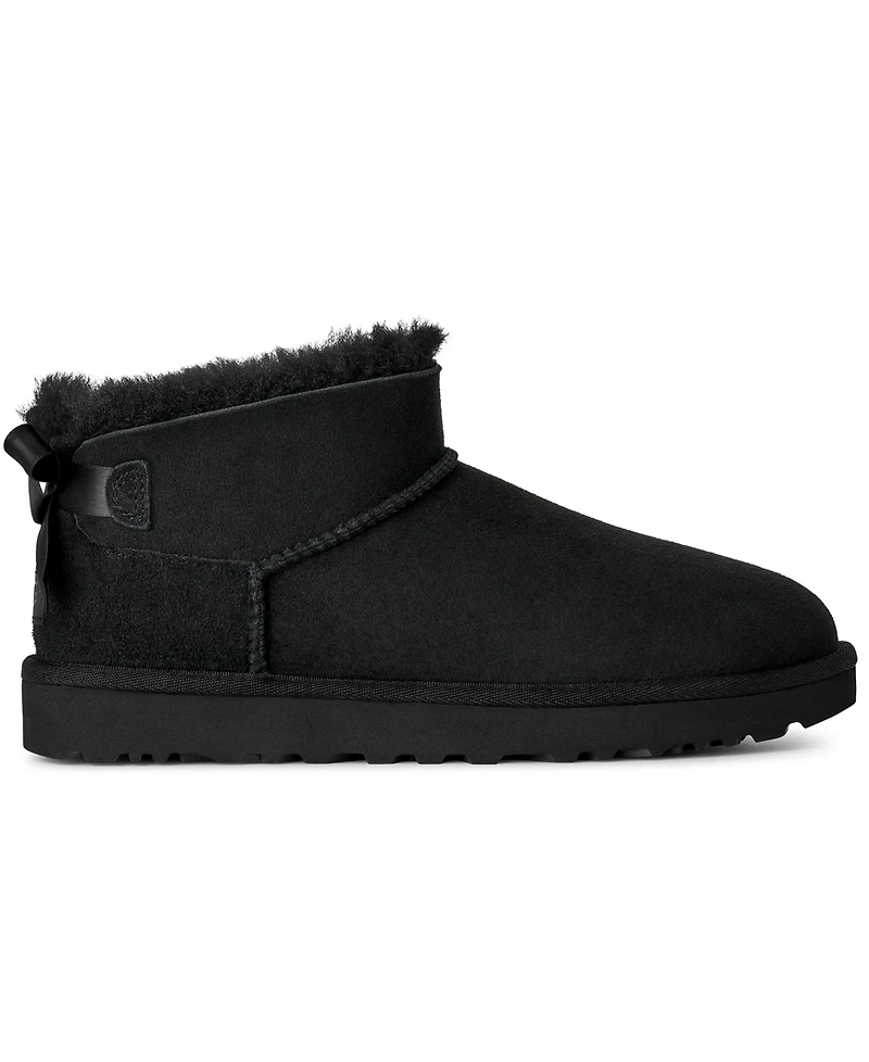 Ugg Women's Ultra Mini Bailey Bow Round Toe Booties