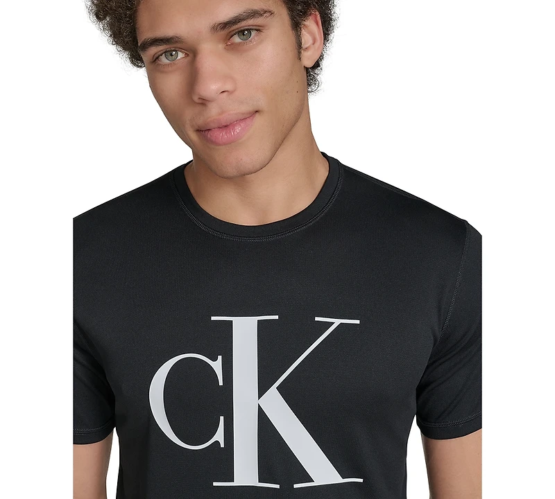 Calvin Klein Men's Logo Short-Sleeve Rash Guard