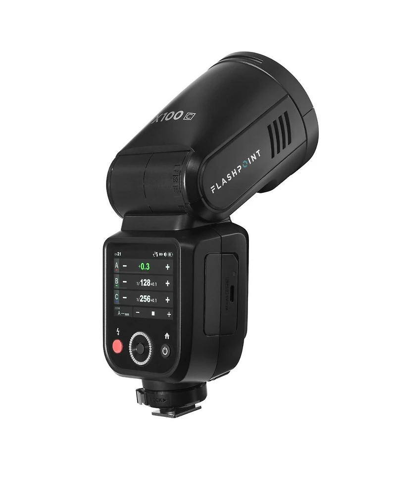 Flashpoint X100 Ttl R2 On Camera Li-on Round Head Flash For FujiFilm, Godox V100 F (No Sub Flash)