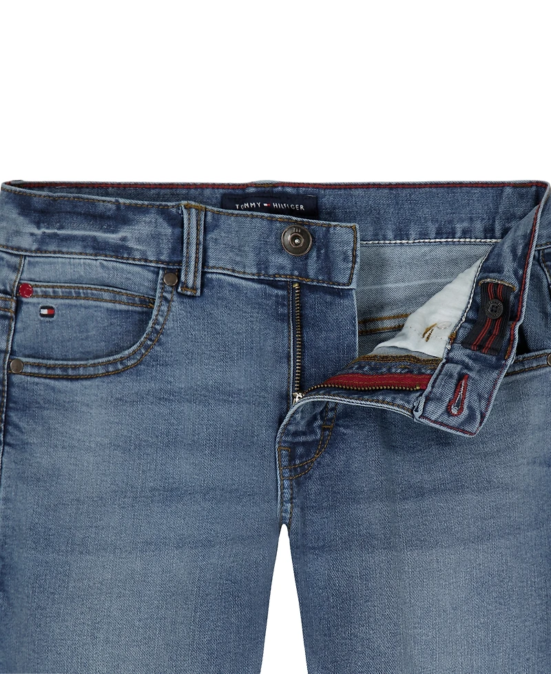 Tommy Hilfiger Big Boys Straight-Fit Stone Blue Jeans
