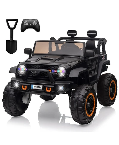 homfan 24v 2 Seater Electric Ride On Truck, 4 Wheel Battery Powered Car Toy with Remote Control for Boys and Girls Ages 3 to 8
