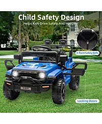 homfan 12V Plastic and Metal Remote-Control Spring-Suspension Ride-On Truck, Ages 3-5