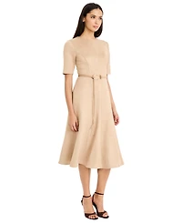 Maggy London Women's Short-Sleeve Fit and Flare Dress
