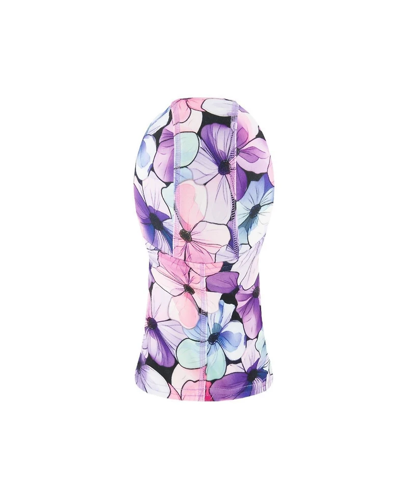 Deux par Deux Little and Big Girl (5-14) Brushed Jersey Balaclava Floral Print