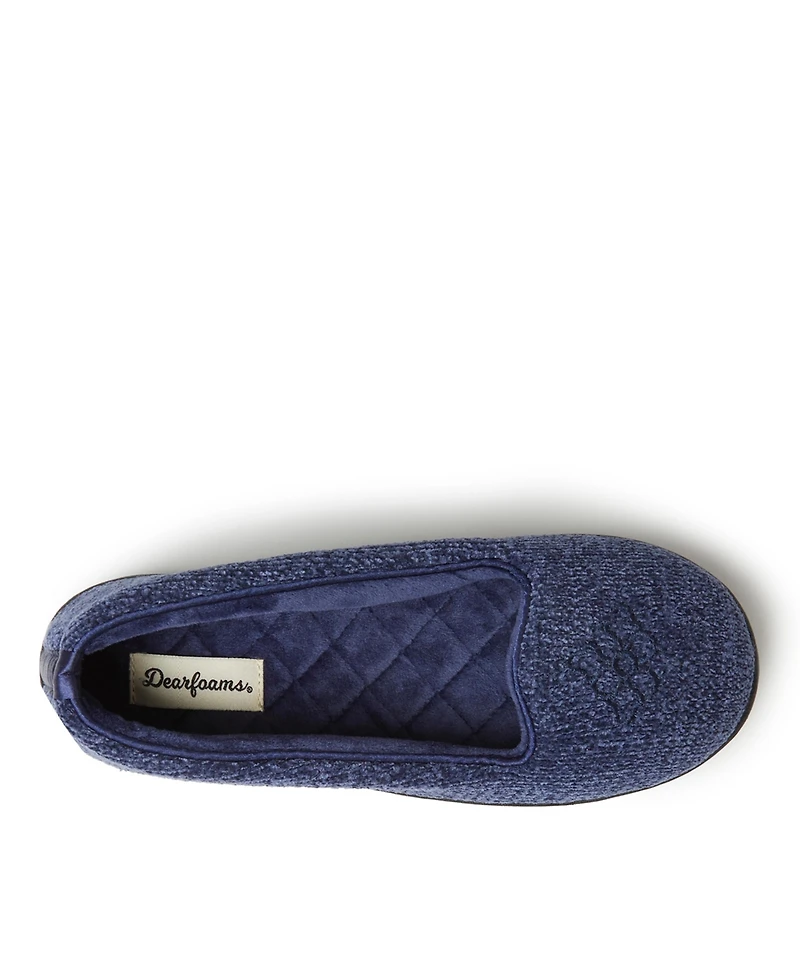 Dearfoams Women's Rebecca Chenille Closed Back Slipper, Online Only