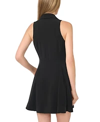 CeCe Women's Sleeveless Collar Dress