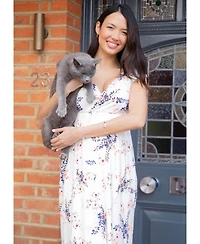 Tiffany Rose Maternity Alana Maxi Floral-Print V-Neck Empire-Waist Dress