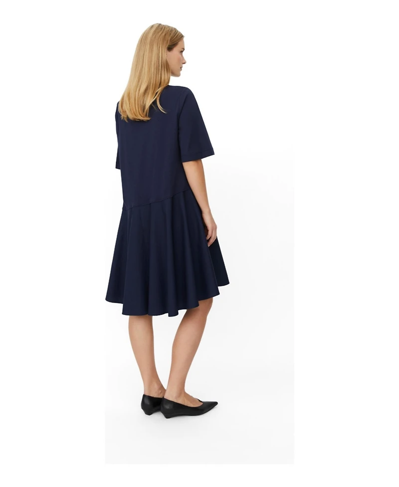 Masai Copenhagen Women's Asymmetric Detail A-Line Short-Sleeve Dress