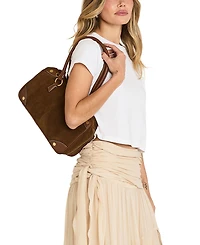 Hammitt Meredith Med Suede Small Top Handle Shoulder Handbag