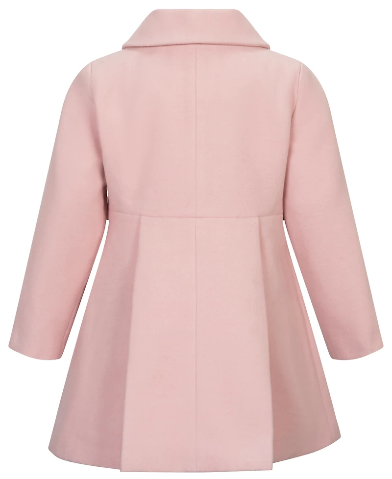 S Rothschild & Co Toddler Girls' 2T-5T Long-Sleeve Side Tab Coat With Beret