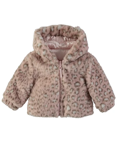 S Rothschild & Co Toddler Girls' 2T-5T Long-Sleeve Fur Reversible Jacket
