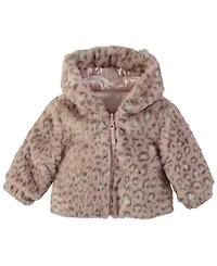 S Rothschild & Co Toddler Girls' 2T-5T Long-Sleeve Fur Reversible Jacket