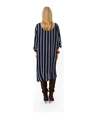 Masai Copenhagen Women's Striped Midi V-Neck Dress
