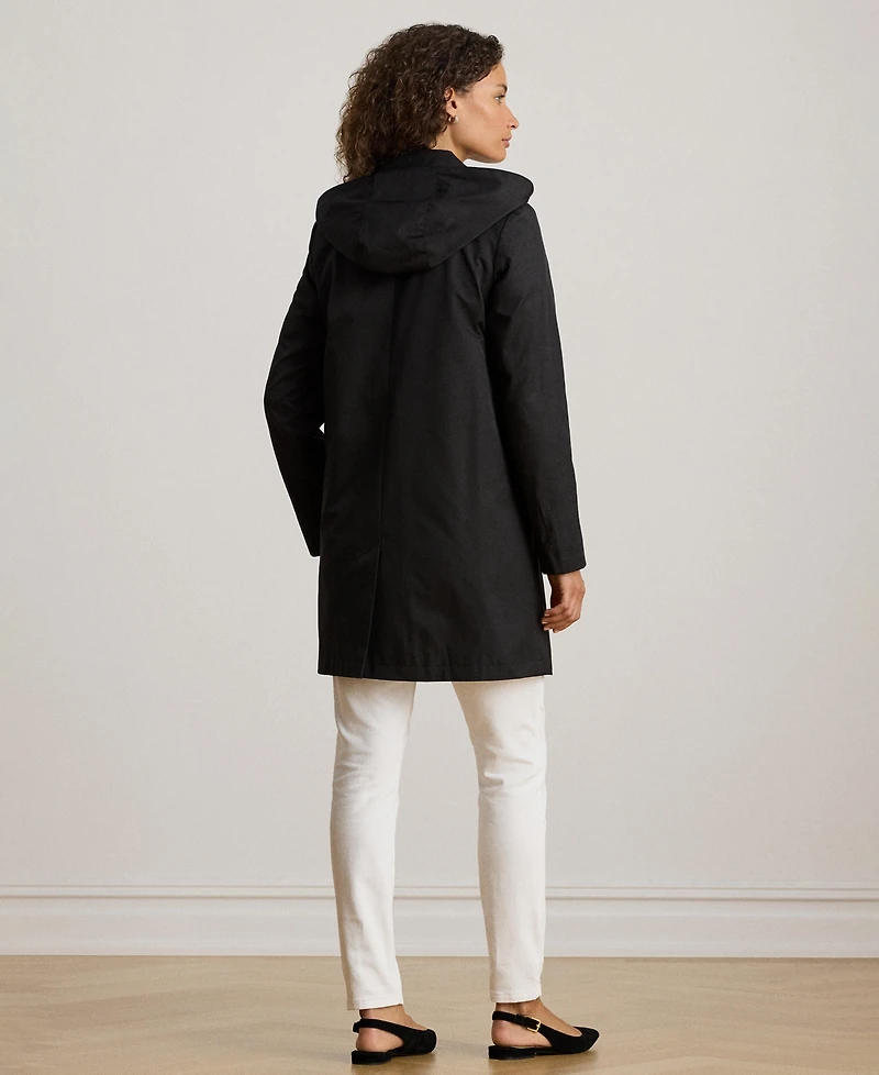 Lauren Ralph Women's Hooded A-Line Raincoat
