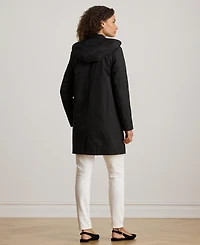 Lauren Ralph Women's Hooded A-Line Raincoat