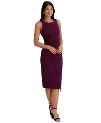 Siena Women's Ruched Side-Twist Sleeveless Midi Dress