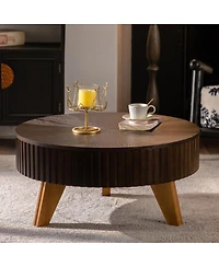 Streamdale Furniture 31.5'' Retro Round Coffee Table with Storage