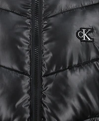 Calvin Klein Girls' 4-6X Hooded Puffer Jacket