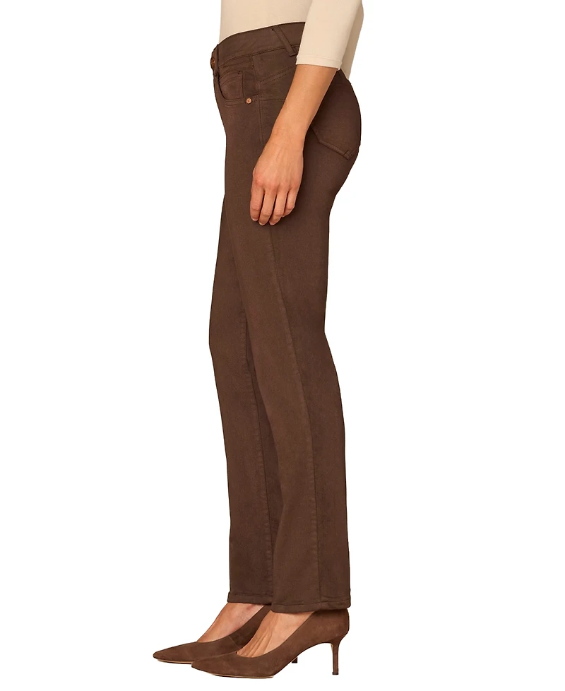 Democracy Petite "Ab"solution Straight-Leg Jeans