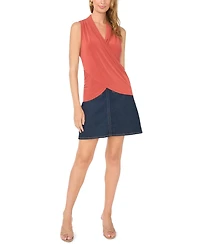 Vince Camuto Women's Crossover Wrap-Front Sleeveless Top