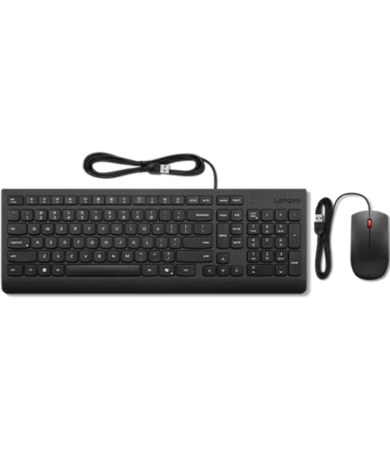 Lenovo Ai Wired Usb Full-Size Ambidextrous Keyboard and Mouse Combo Compatible with Windows