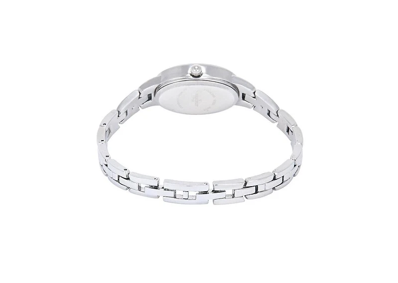 Peugeot Women's Silver 30x25mm Oval Dial Link Bracelet Watch