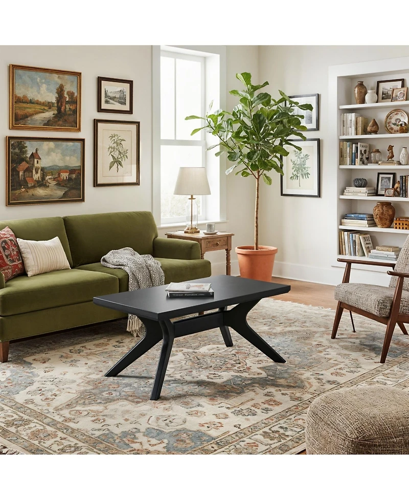 Sunset Living Furniture Cross Leg Rectangular Coffee Table