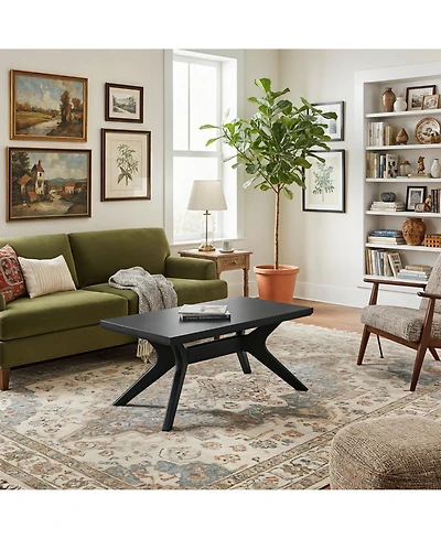 Sunset Living Furniture Cross Leg Rectangular Coffee Table