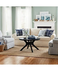 Sunset Living Furniture 30" Round Coffee Table with Cross Legs