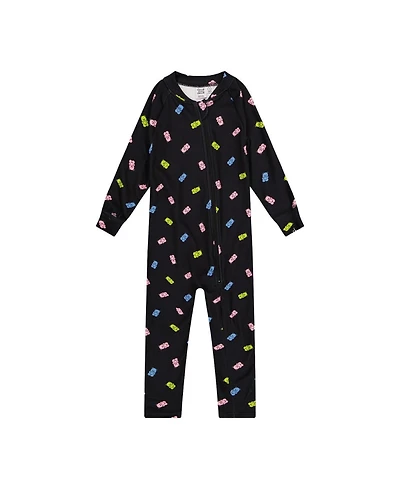 Deux par Deux Toddler Girl One Piece Thermal Underwear Printed Gummy Bears