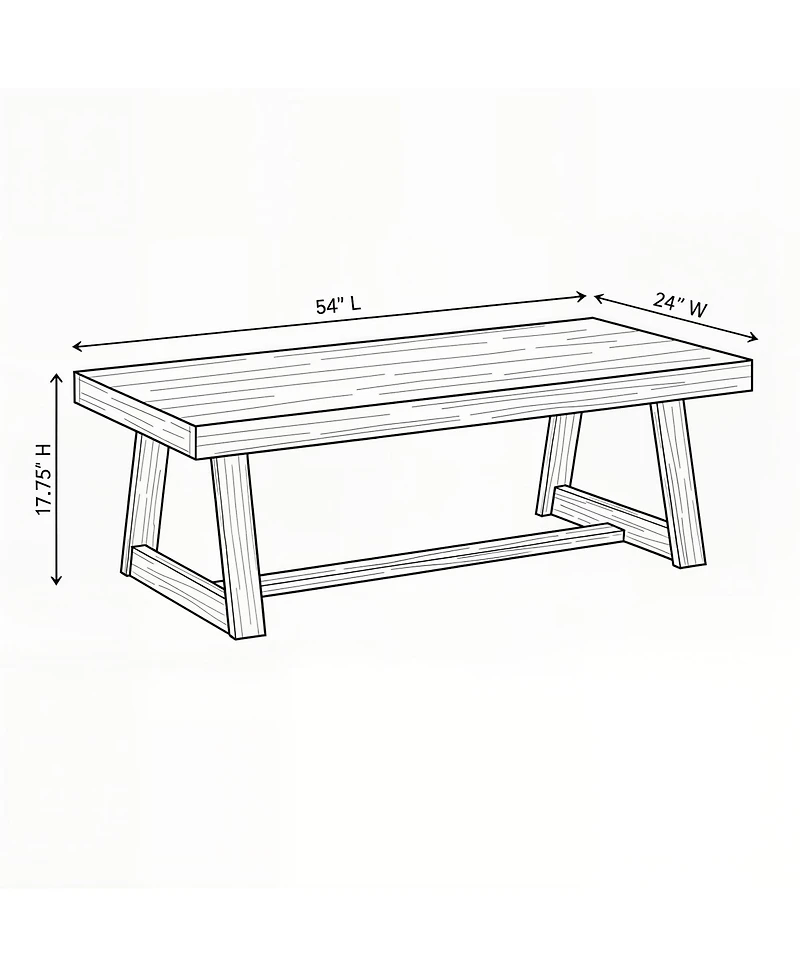 Sunset Living Furniture Classic Rectangular Coffee Table