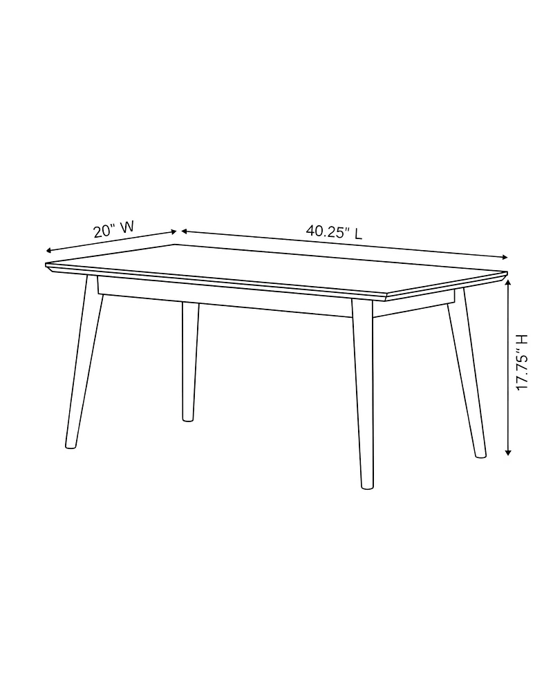 Sunset Living Furniture Mid-Century Modern Rectangular Coffee Table