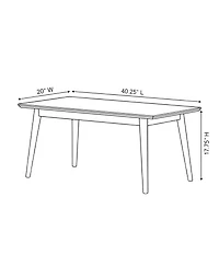 Sunset Living Furniture Mid-Century Modern Rectangular Coffee Table