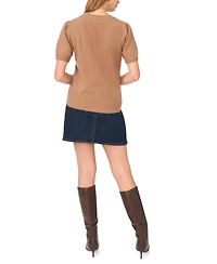 Vince Camuto Women's Short-Sleeve Crewneck Sweater